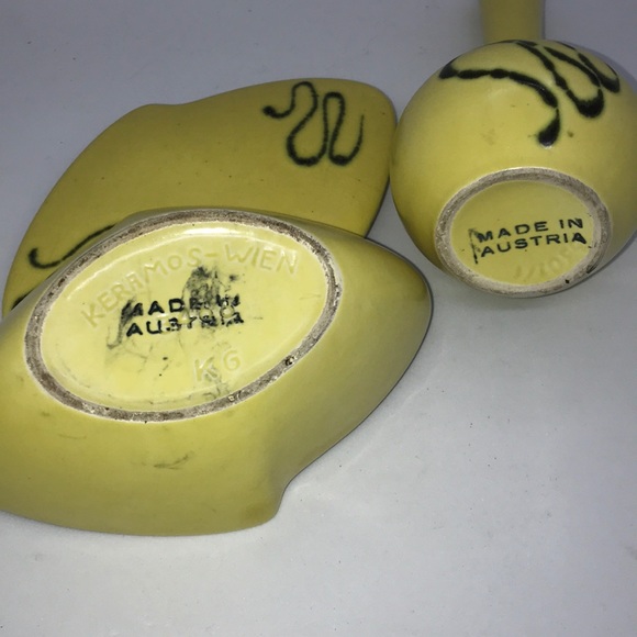 Vintage Vase & Lidded Bowl, Made in Austria - Picture 3 of 5